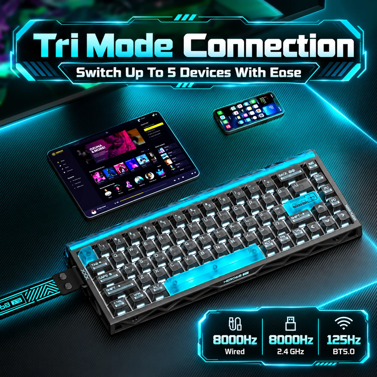 Keyboard Gaming AULA Hero68 XS - Gaming Keyboard Nearby ulasan dan harga