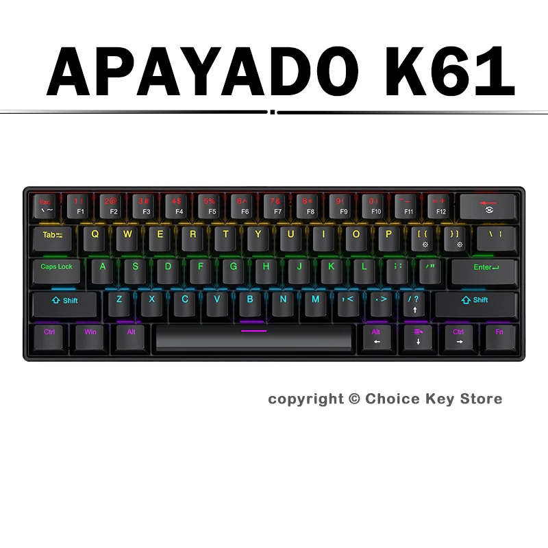 APAYADO K61 Keyboard Gaming Me - Keyboard Gaming Blue Switch ulasan dan harga